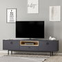 Hanah Home Soporte de TV Industrial Antracita 180 cm
